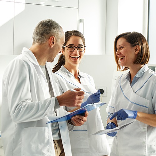 Smiling team of dentists