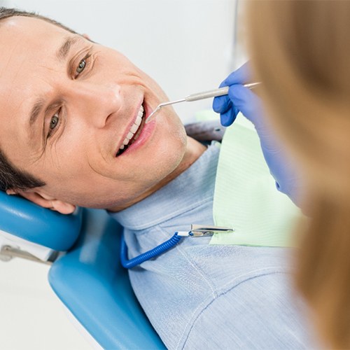 Man in dental chair