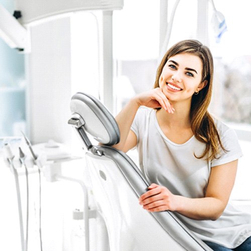 Dental patient smiling ready to receive nitrous oxide in Huntington Beach, CA