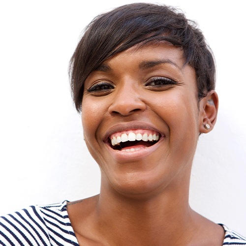 Woman with healthy teeth and gums