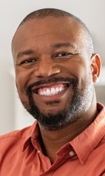 Man sharing healthy smile