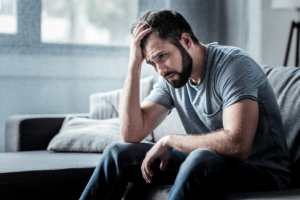 a person suffering from depression and anxiety